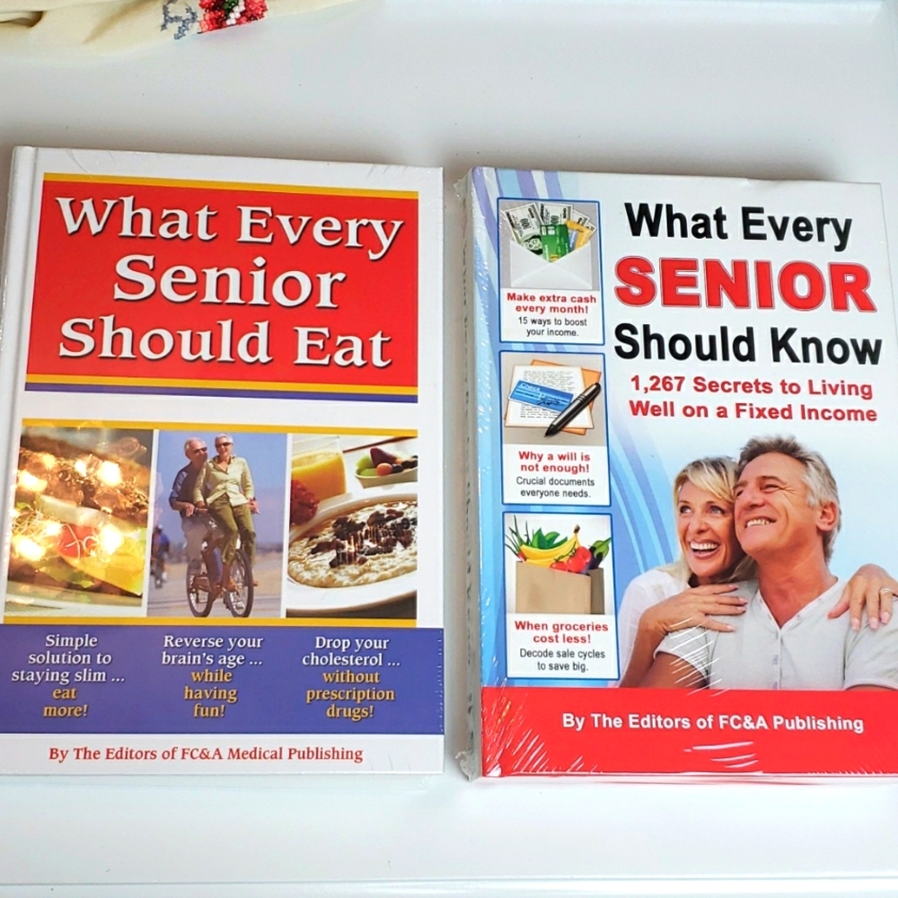 What Every senior should eat & Know 2 Books Hardcover